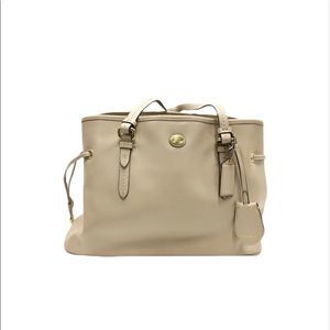 COACH Authentic Penelope taupe tote pebbled leather